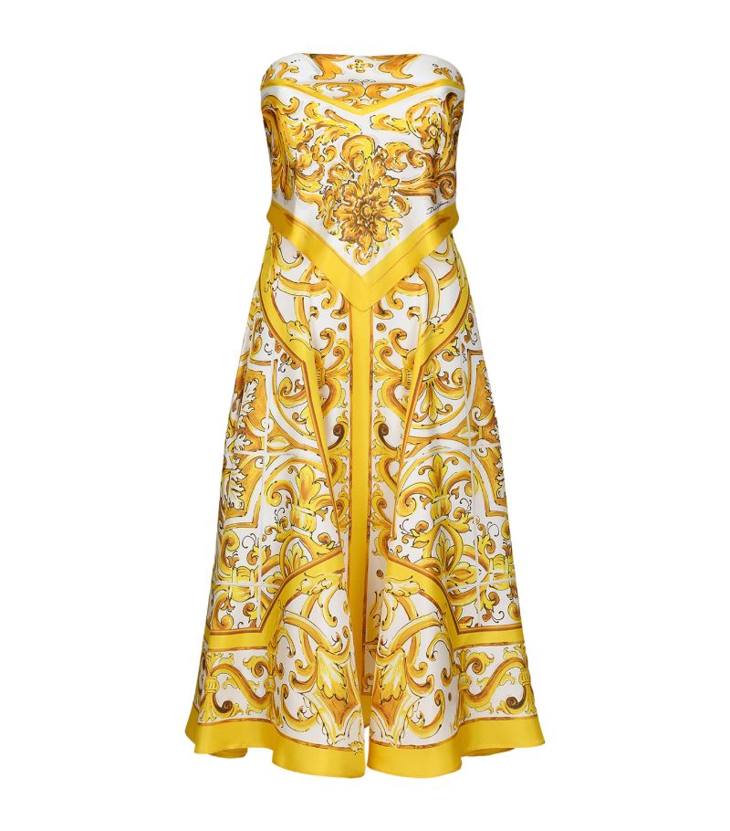 Dolce & Gabbana Dolce & Gabbana Silk Majolica Scarf Dress