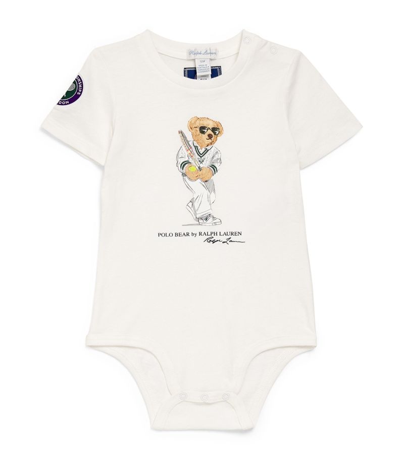 Ralph Lauren Kids Ralph Lauren Kids X Wimbledon Cotton Polo Bear Bodysuit (3-24 Months)