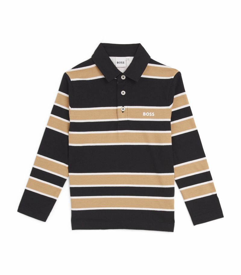 Boss Kidswear Boss Kidswear Striped Logo Polo Shirt (4-16 Years)