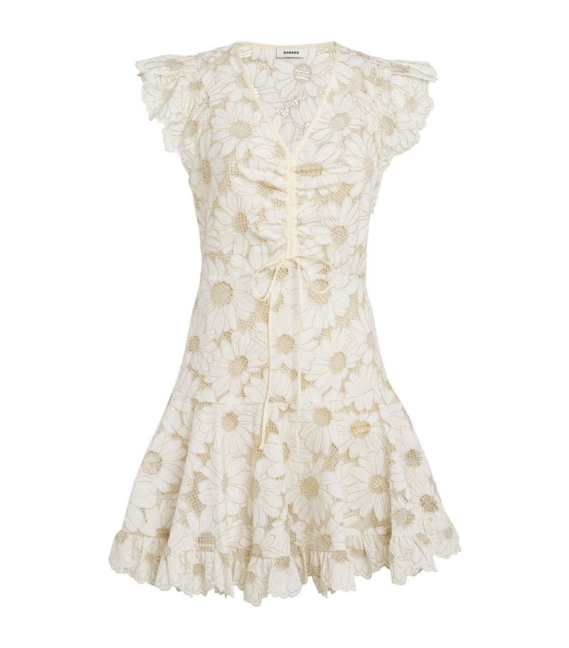  Sandro Guipure Lace Mini Dress