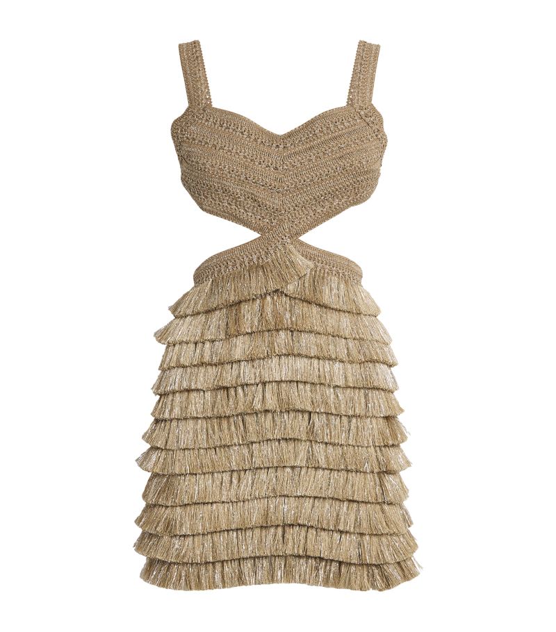 Patbo Patbo Fringe-Trim Mini Dress