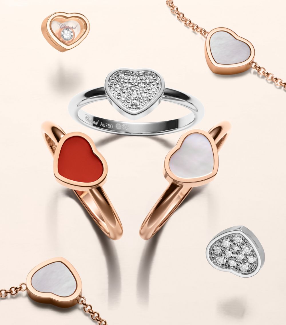 Chopard Chopard Rose Gold And Mother-Of-Pearl My Happy Hearts Ring