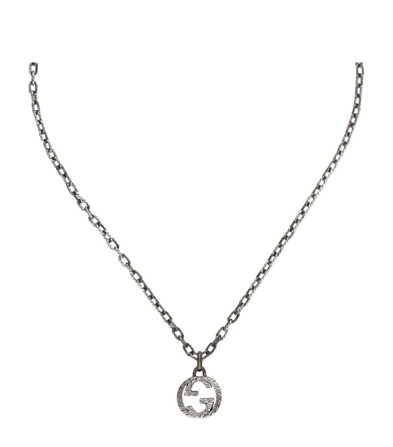 Gucci Gucci Sterling Silver Interlocking G Necklace