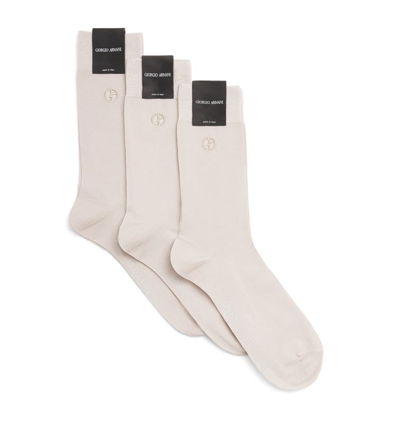 Giorgio Armani Giorgio Armani Logo Socks Gift Box (Set Of 3)