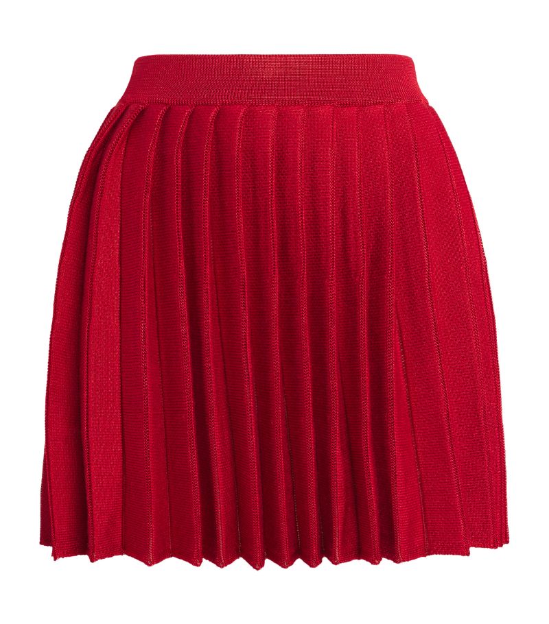 Self-Portrait Self-Portrait Knitted Pleated Mini Skirt