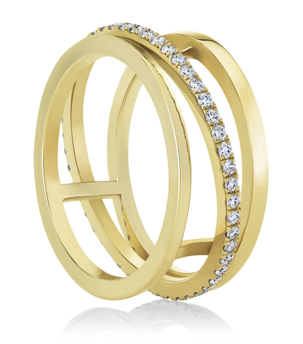 De Beers Jewellers De Beers Jewellers Yellow Gold And Diamond Horizon Ring