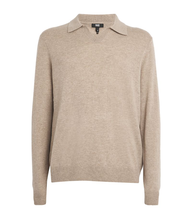 Paige Paige Merino-Cashmere Polo Sweater