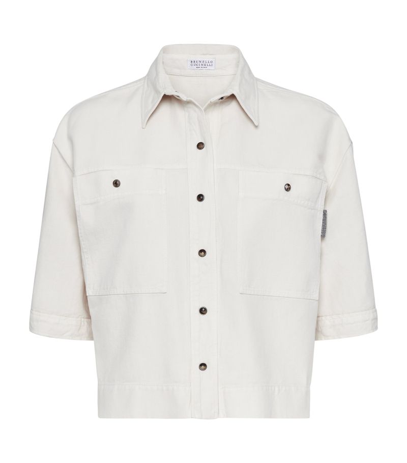 Brunello Cucinelli Brunello Cucinelli Cotton-Linen Monili Shirt