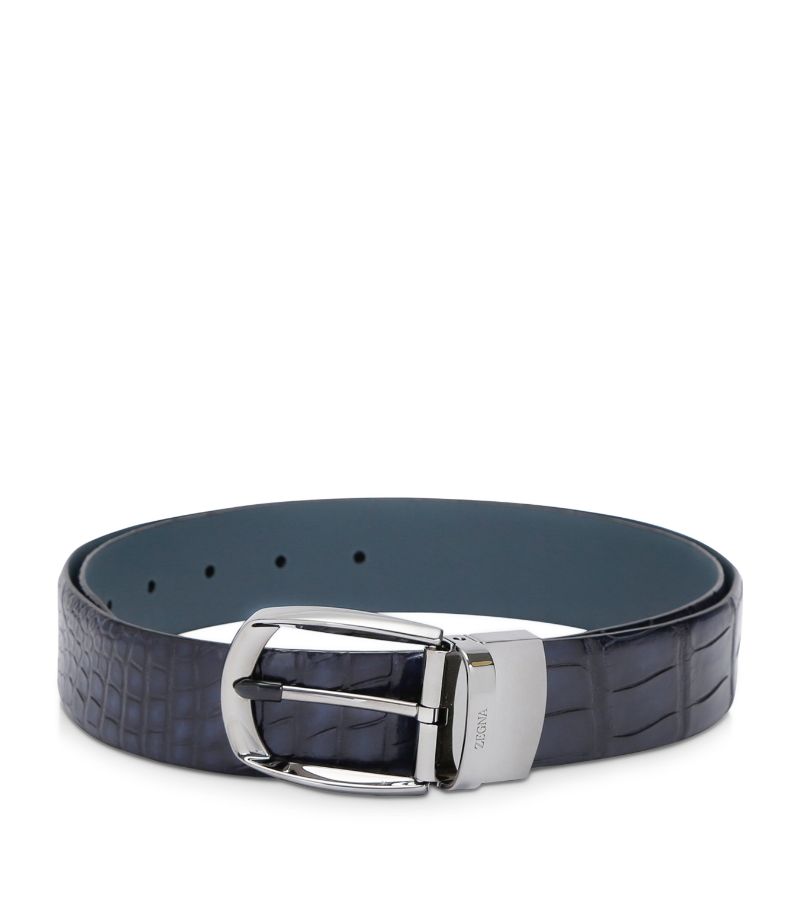 Ermenegildo Zegna Ermenegildo Zegna Crocodile Leather Parentesi Belt