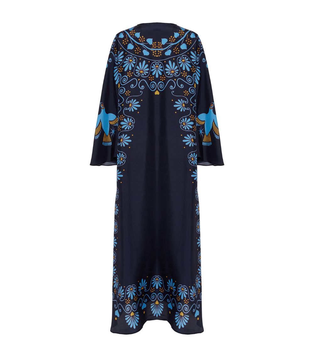 La Doublej La Doublej Silk Twill Printed Maxi Dress