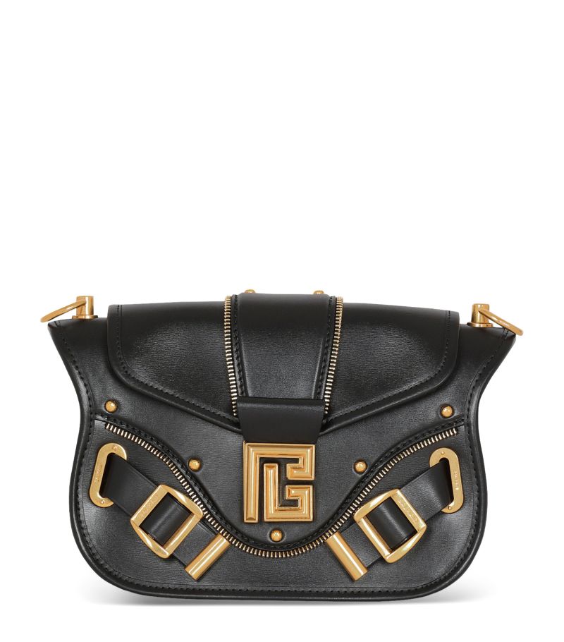 Balmain Balmain Mini Leather Blaze Shoulder Bag