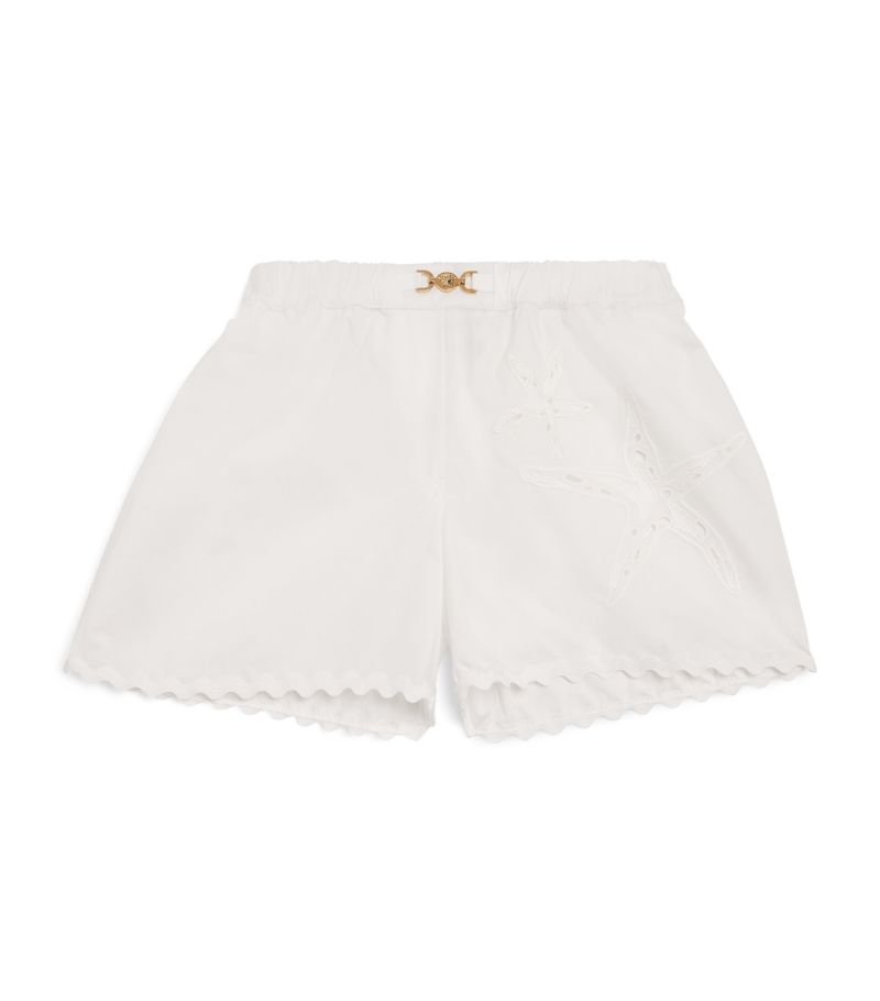 Young Versace Versace Kids Cotton Embroidered Shorts (5-12 Years)