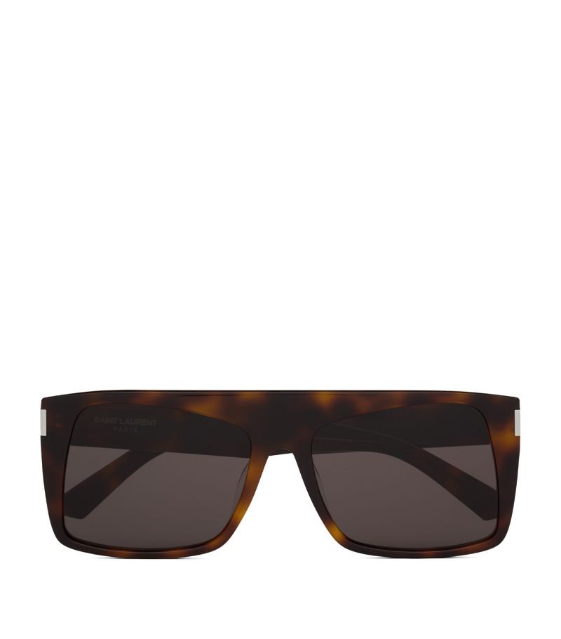 Saint Laurent Saint Laurent Tortoiseshell Oversized Square Sunglasses