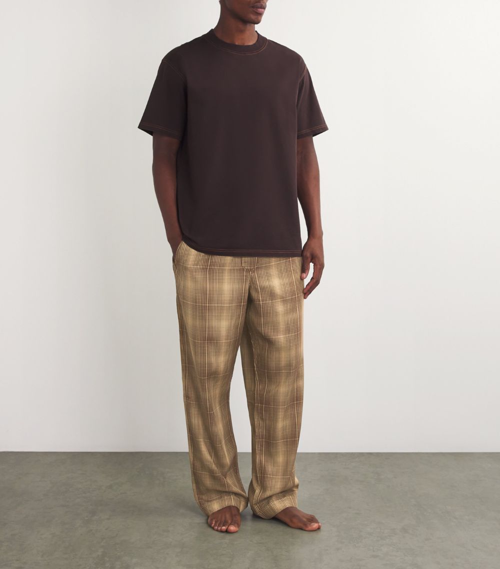 Cdlp Cdlp Poplin Check Pyjama Trousers