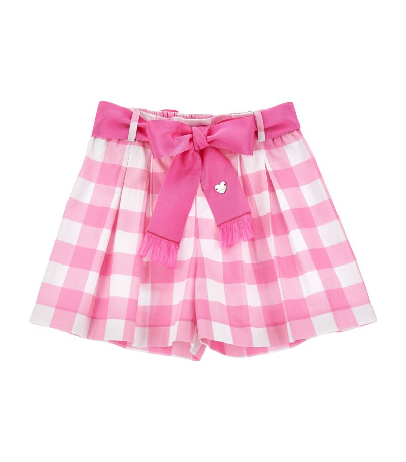 Monnalisa Monnalisa X Barbie Poplin Gingham Shorts (4-12 Years)