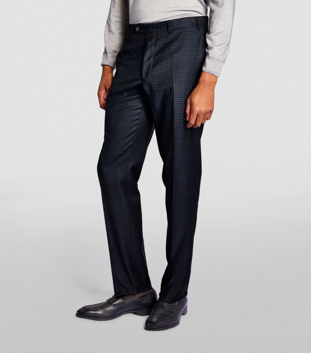 Canali Canali Wool Micro-Check Single-Breasted Suit