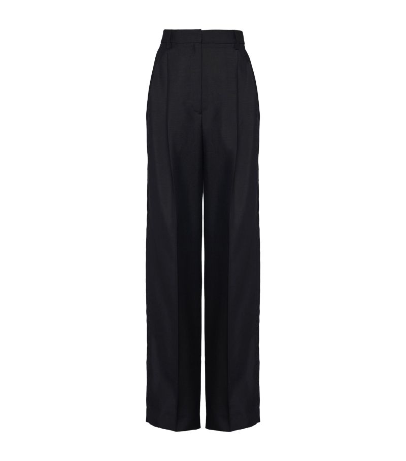 Prada Prada Mohair-Wool Pleated Trousers