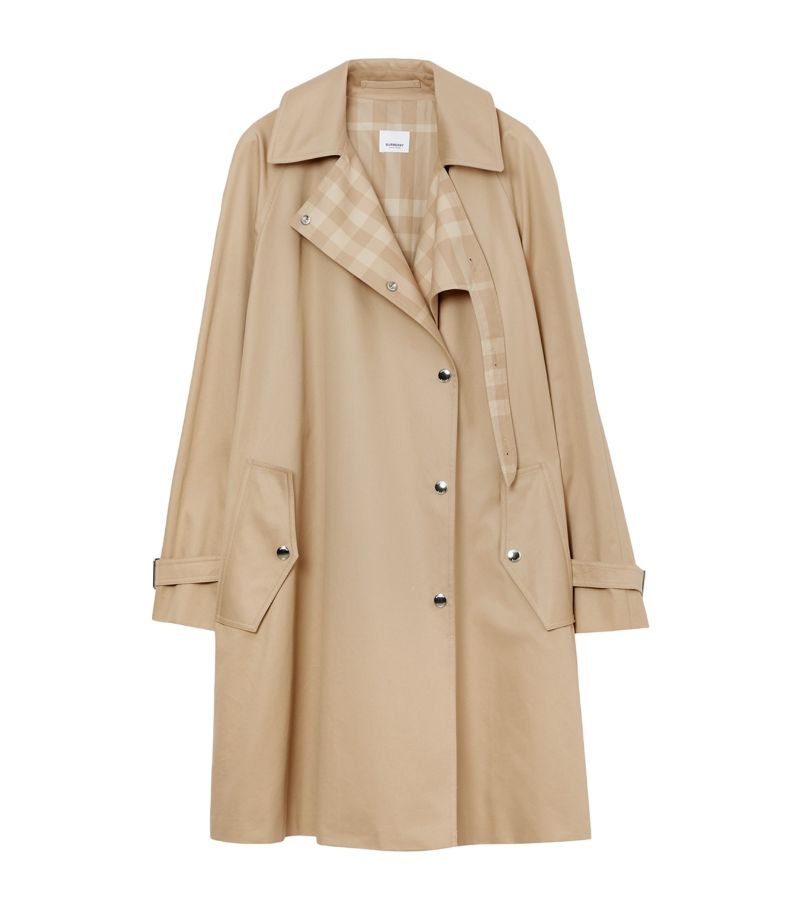 Burberry Burberry Cotton Gabardine Drawcord Detail Car Coat