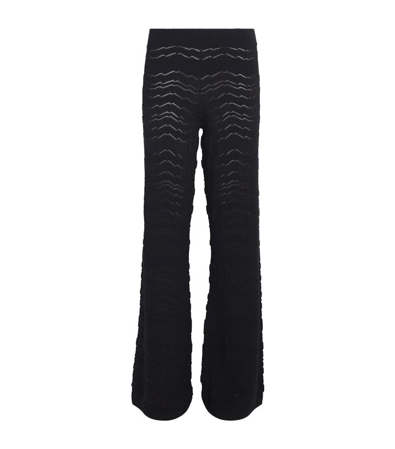 Missoni Missoni Knitted Zigzag Flared Trousers