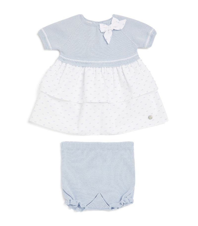 Paz Rodriguez Paz Rodriguez Knitted Dress And Bloomers Set (1-24 Months)