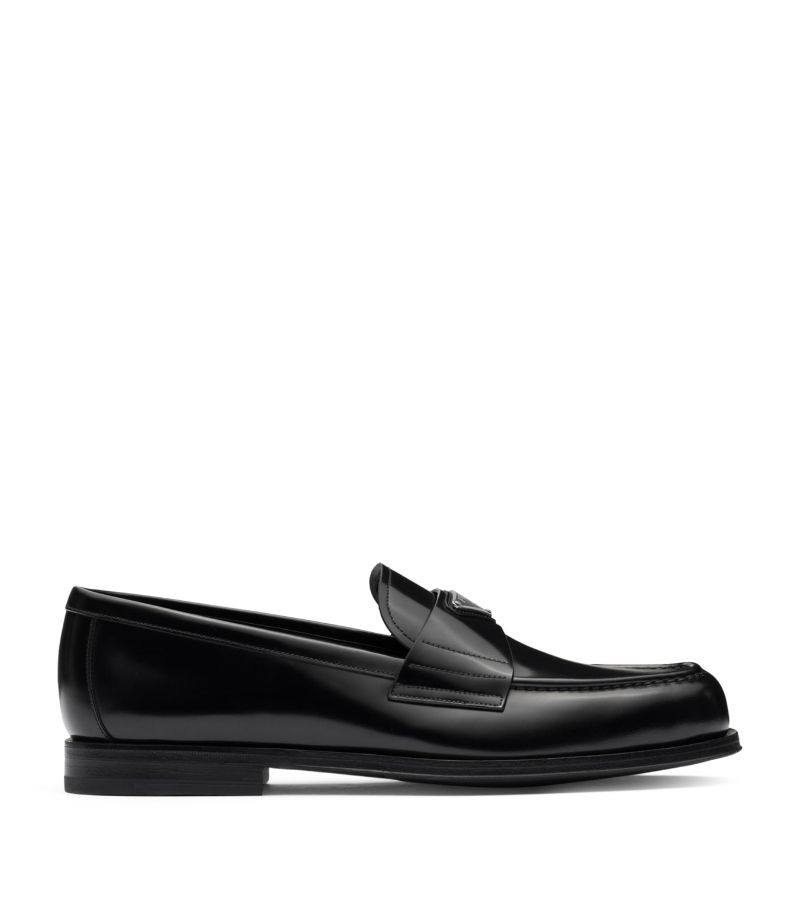 Prada Prada Brushed Leather Loafers