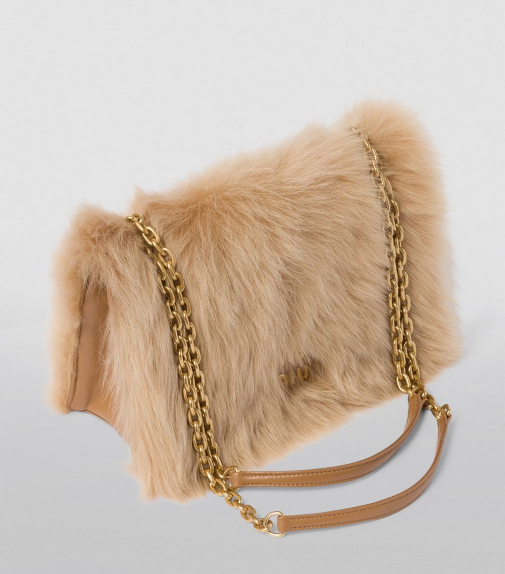 Miu Miu Miu Miu Medium Shearling Shoulder Bag