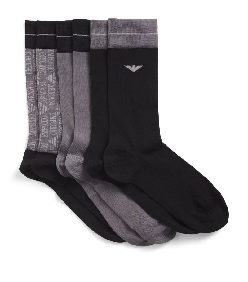 Emporio Armani Emporio Armani Cotton Socks Gift Box (Pack Of 3)