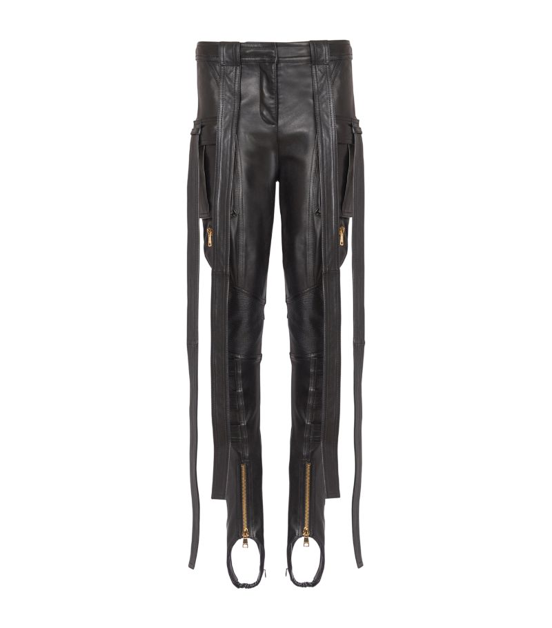 Balmain Balmain X Disney The Lion King Leather Strap-Detail Cargo Trousers