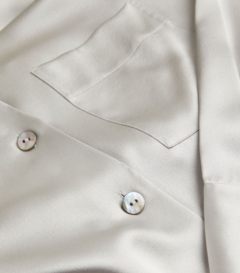 Vince Vince Silk Pocket-Detail Shirt