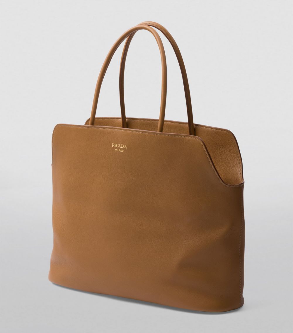 Prada Prada Large Leather Tote Bag