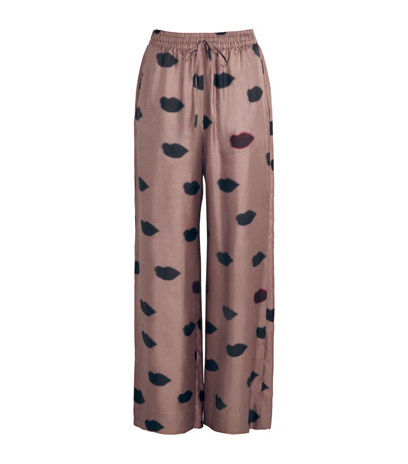 Stella McCartney Stella Mccartney Silk Lips Trousers