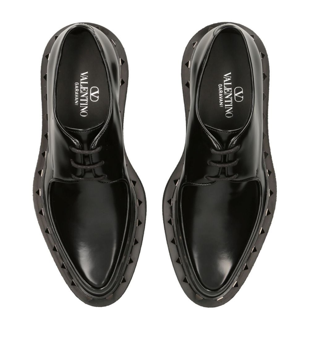 VALENTINO GARAVANI Valentino Garavani Leather M-Way Rockstud Derby Shoes