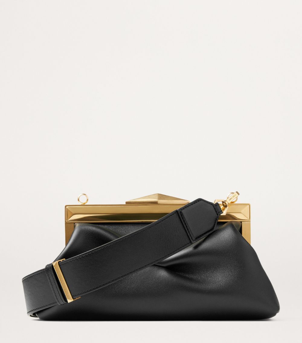 Jimmy Choo Jimmy Choo Leather Diamond Frame Clutch Bag