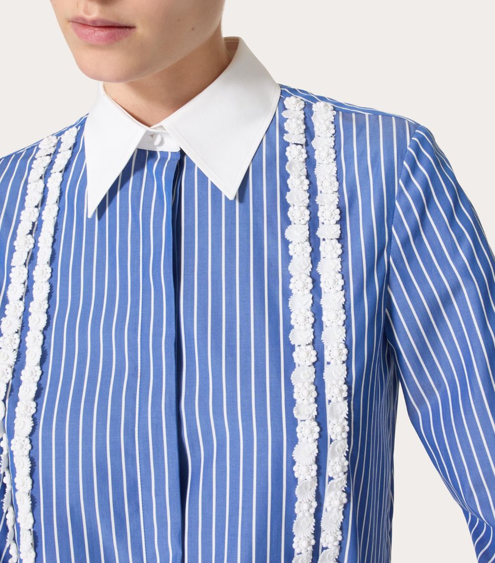 VALENTINO GARAVANI Valentino Garavani Cotton Striped Embellished Shirt