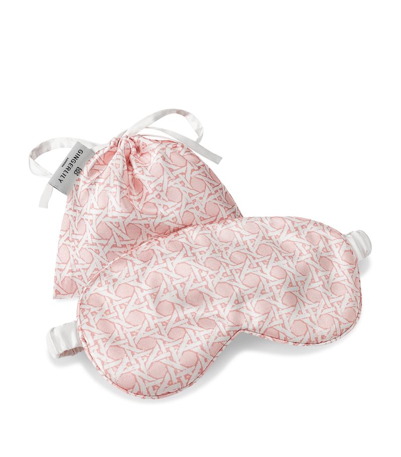 Gingerlily Gingerlily x Madeaux Silk Rattan Print Sleep Mask