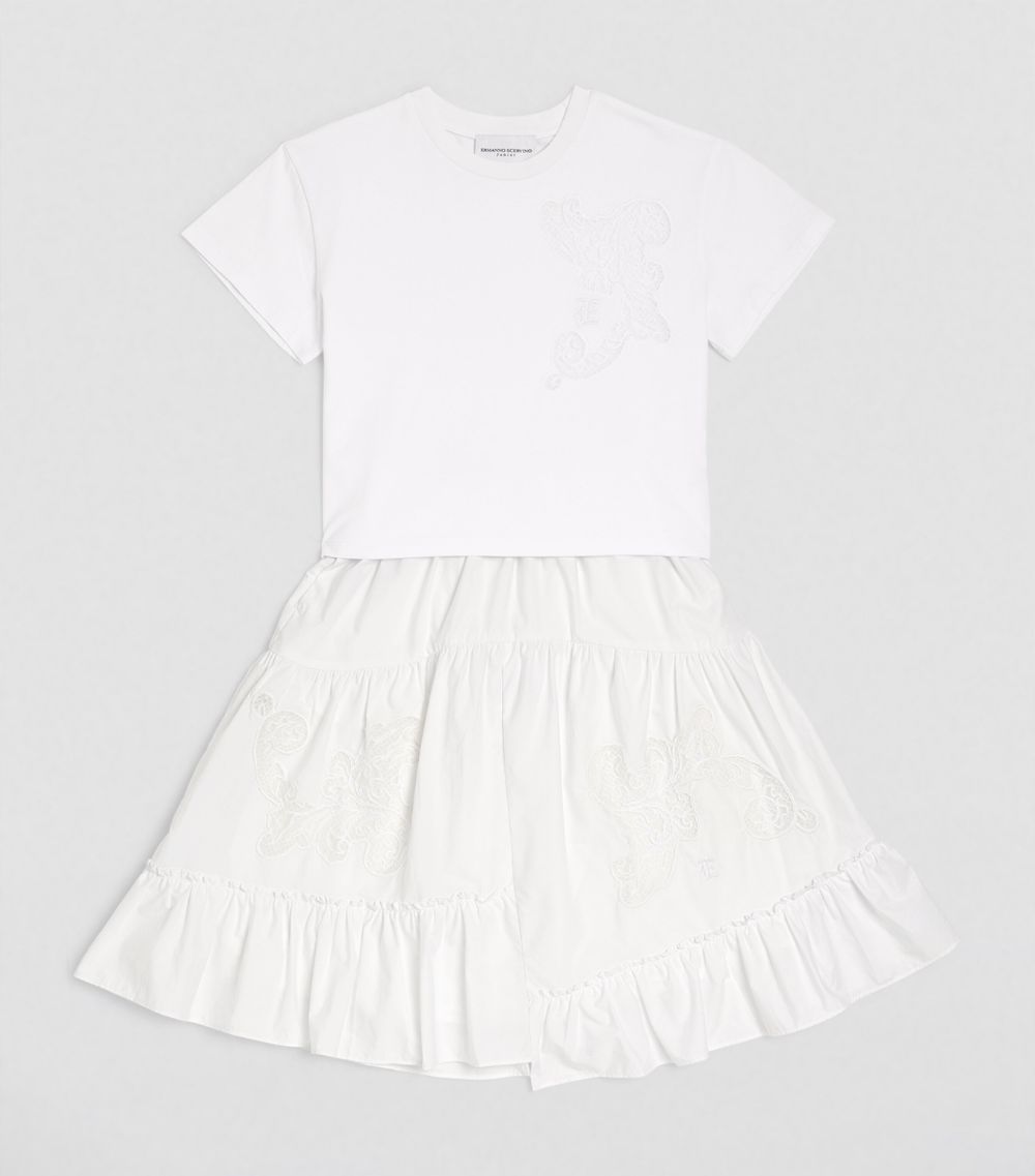 Ermanno Scervino Junior Ermanno Scervino Junior Lace-Detail Tiered Skirt (4-14 Years)