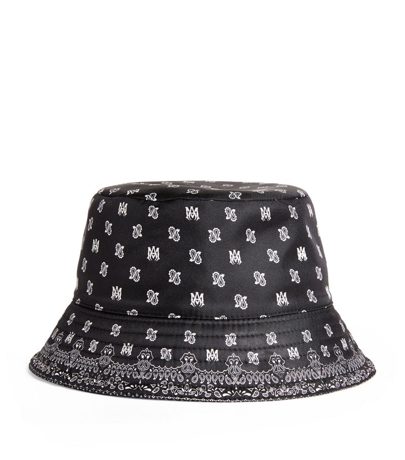 Amiri Amiri Silk Paisley Logo Bucket Hat