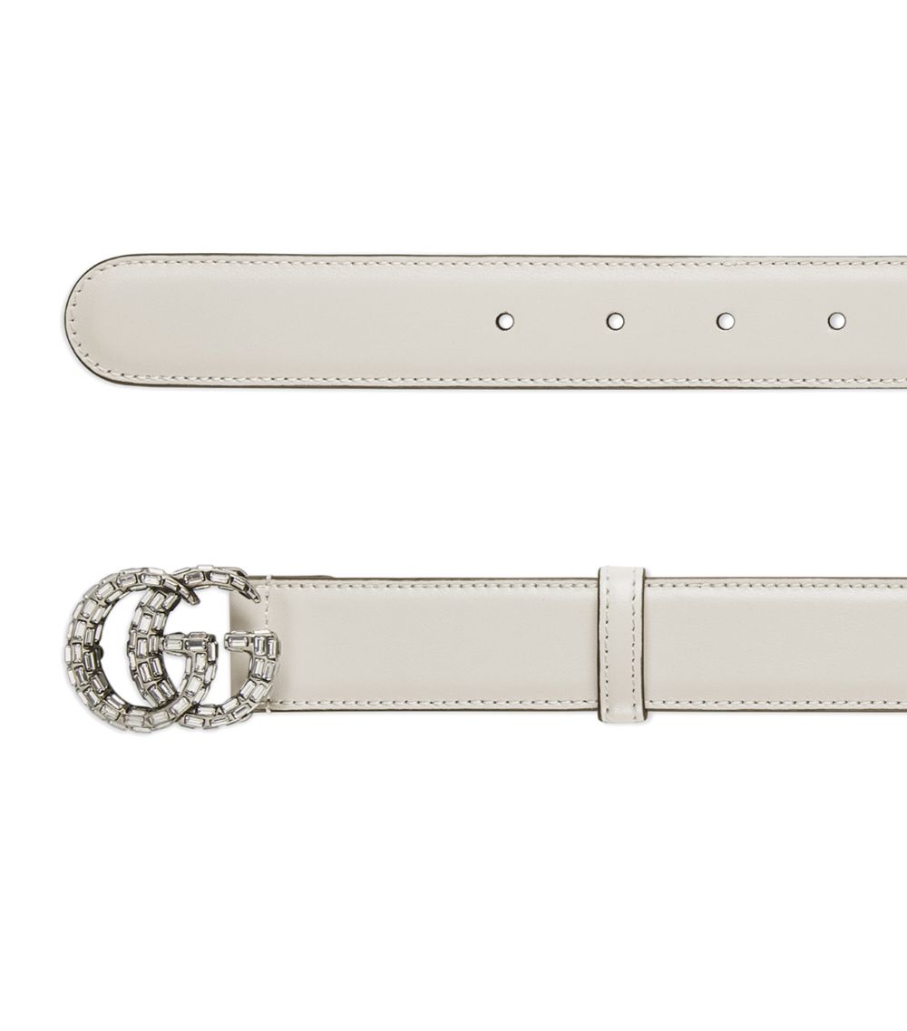 Gucci Gucci Thin Embellished Gg Marmont Belt