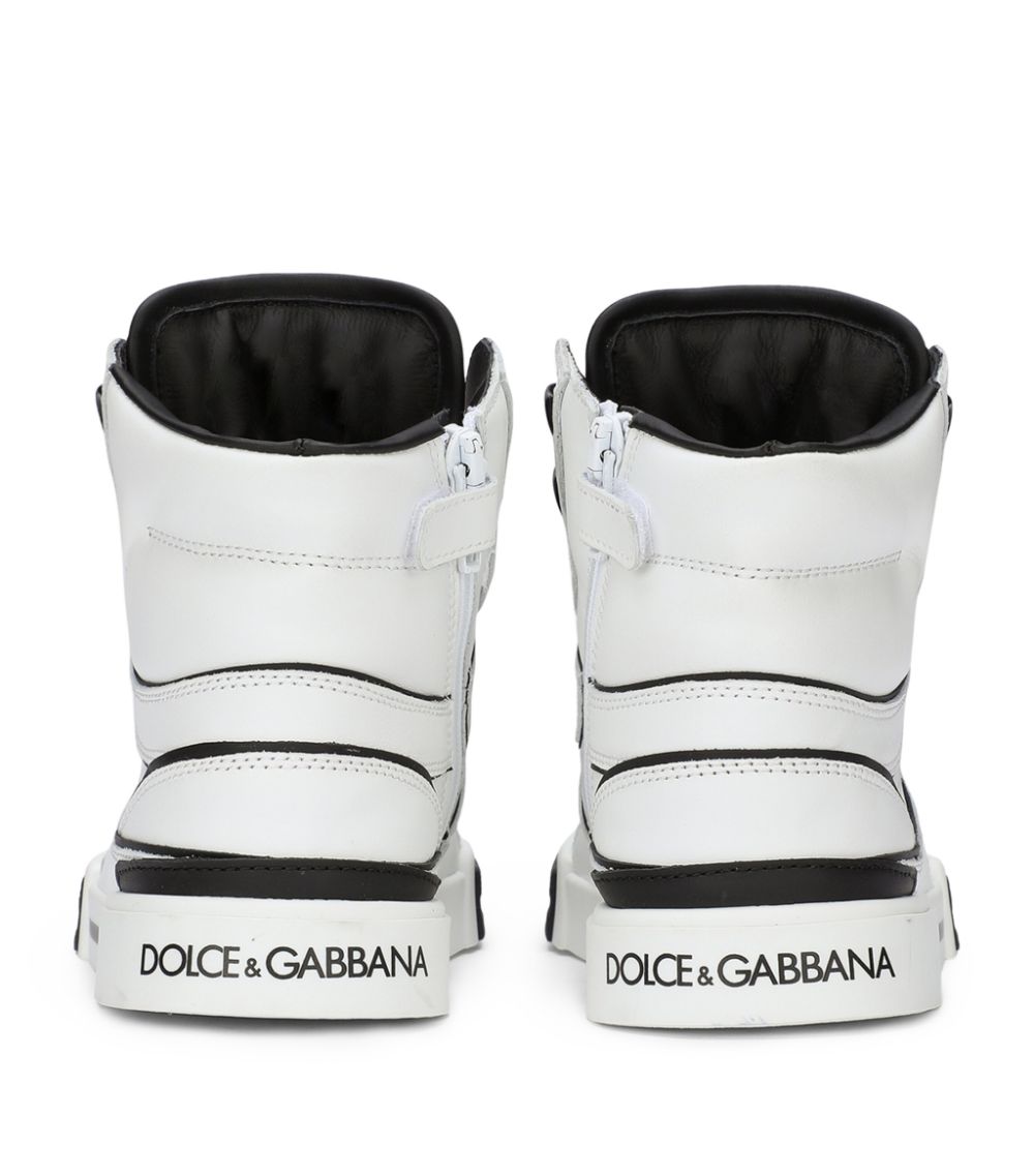 Dolce & Gabbana Dolce & Gabbana Kids Leather High-Top Sneakers