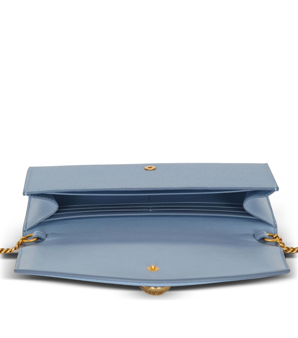 Balmain Balmain Grained Calfskin Emblème Clutch Bag