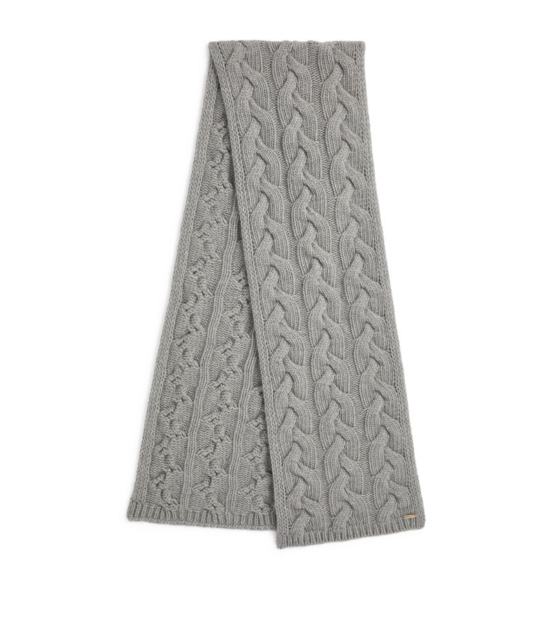 Herno Herno Cable-Knit Wool Scarf