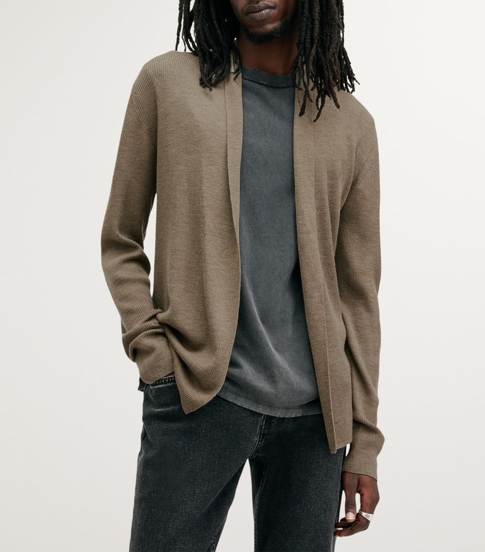 Allsaints Allsaints Merino Wool Mode Open Cardigan