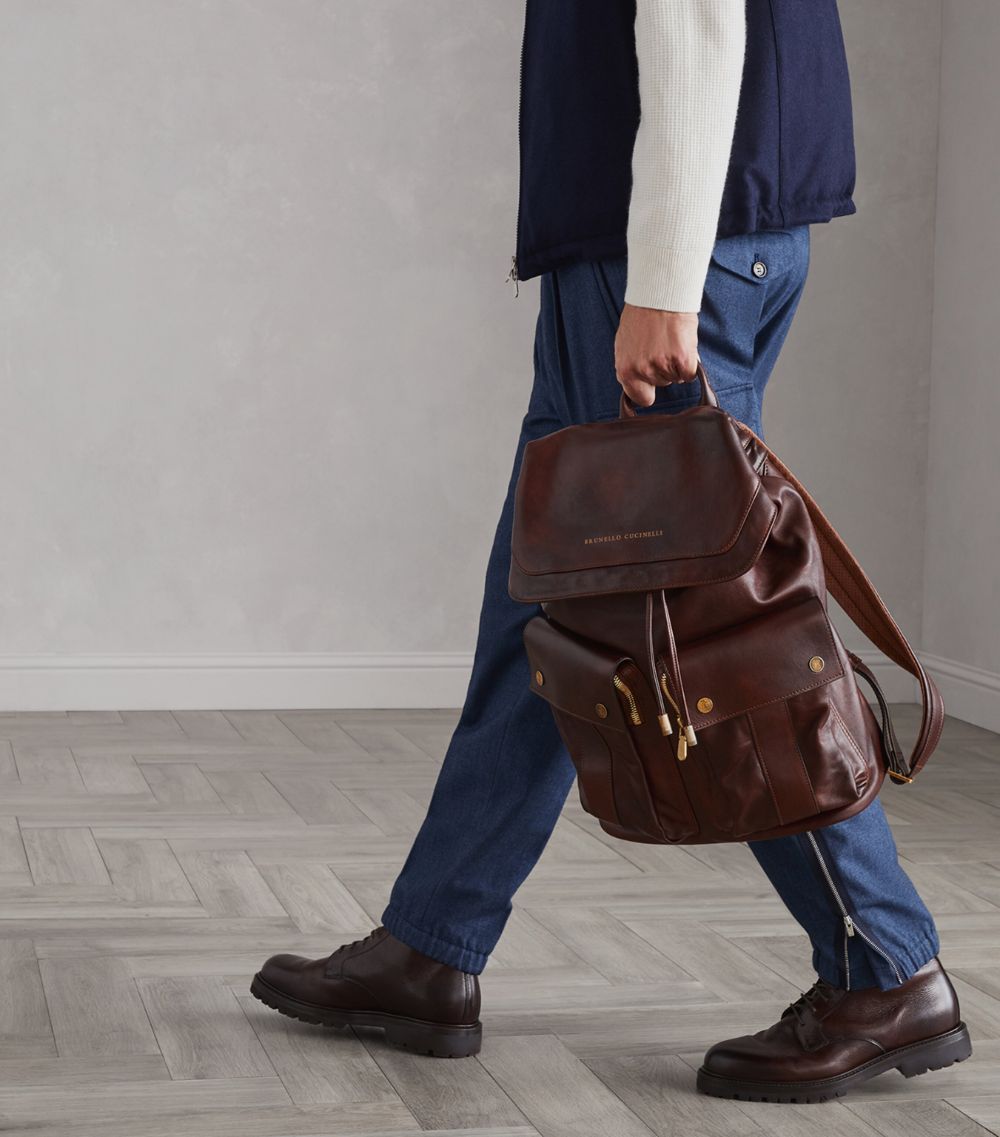 Brunello Cucinelli Brunello Cucinelli Leather Backpack