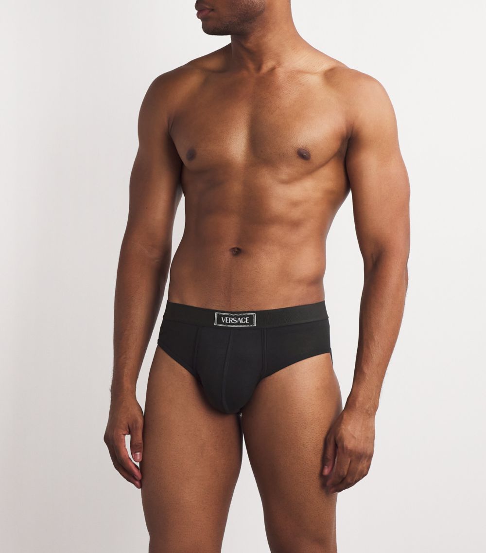 Versace Versace Cotton Logo Low-Rise Briefs