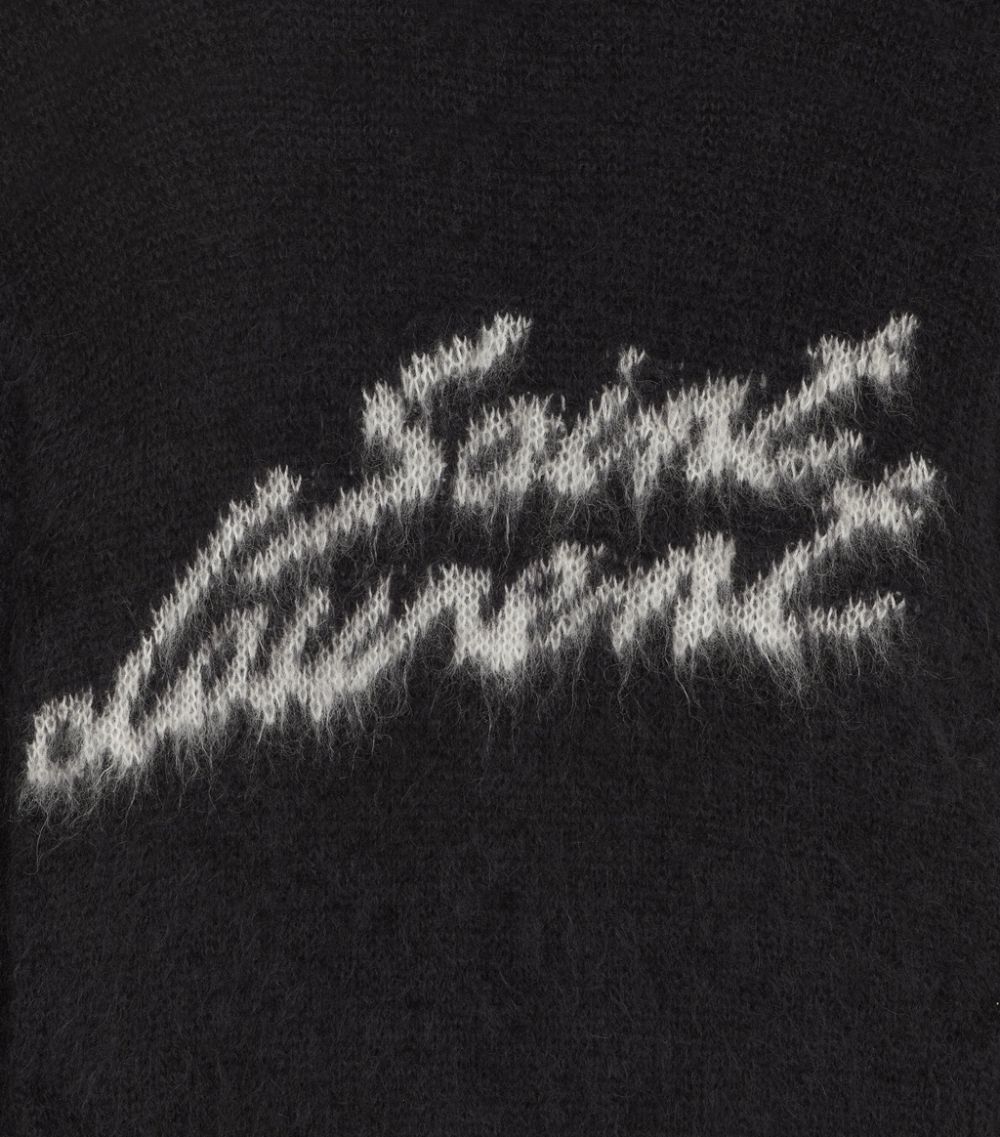 Saint Laurent Saint Laurent Mohair-Wool Logo Sweater