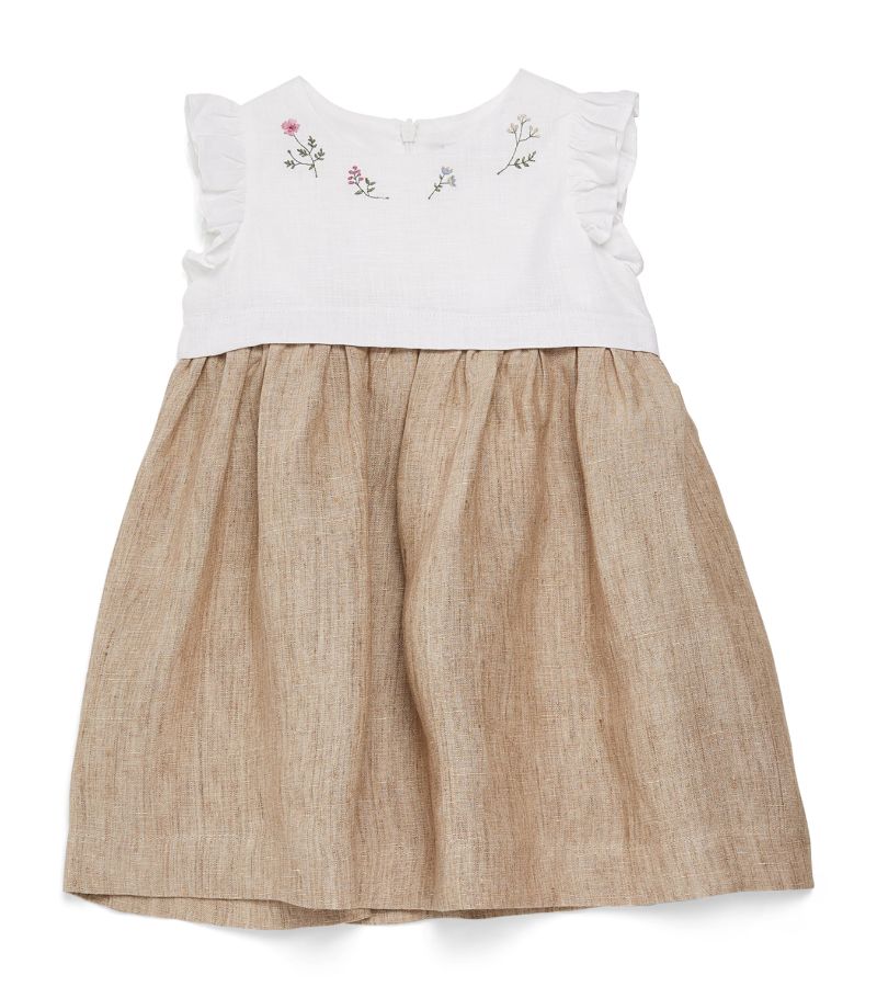 Il Gufo Il Gufo Linen Embroidered Dress (6-36 Months)