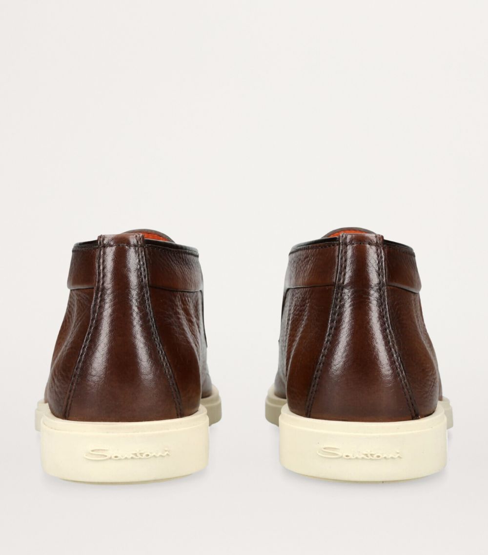 Santoni Santoni Deerskin Detroit Desert Boots