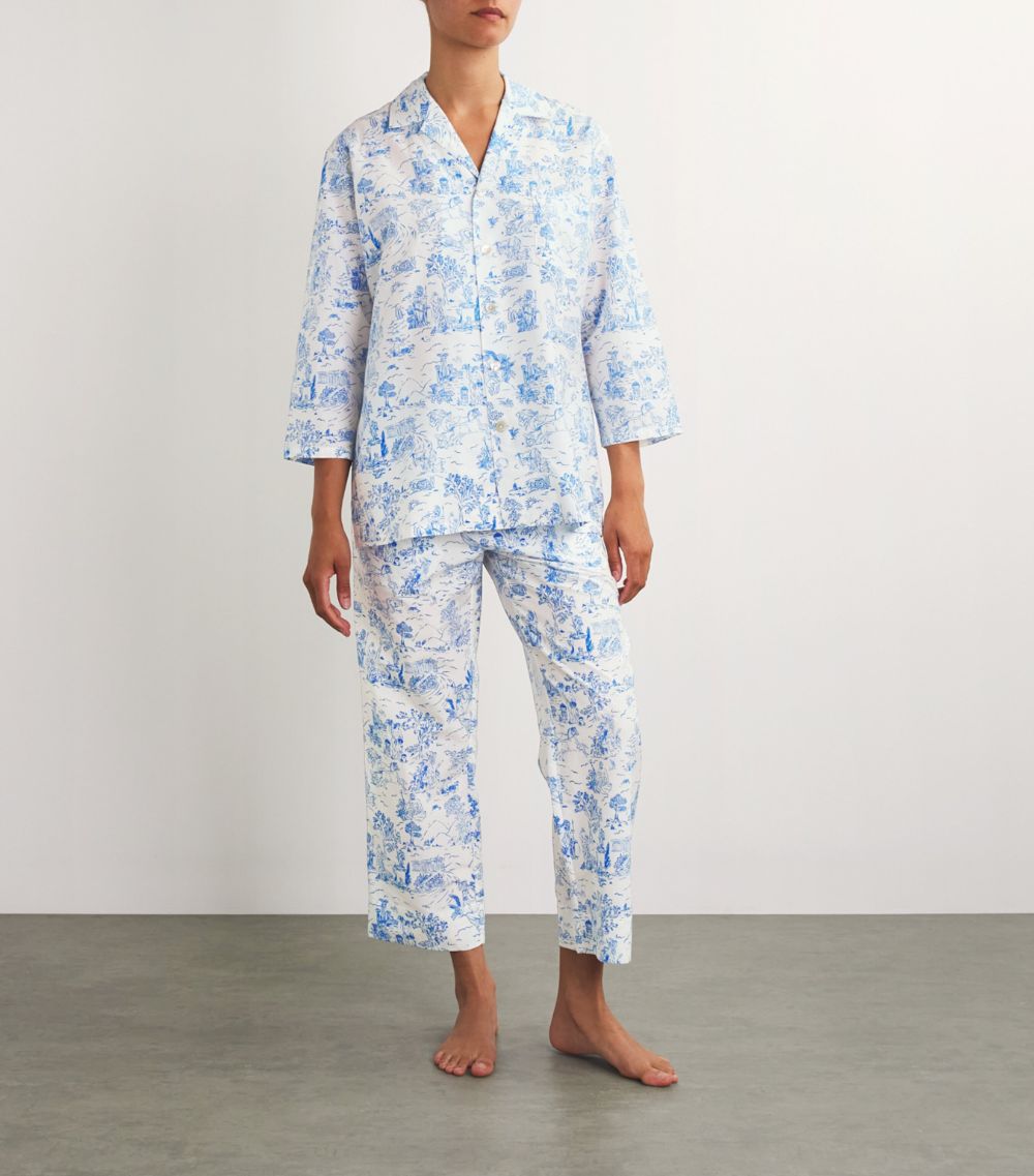 Olivia Von Halle Olivia Von Halle Silk-Cotton Casablanca Eros Pyjama Set