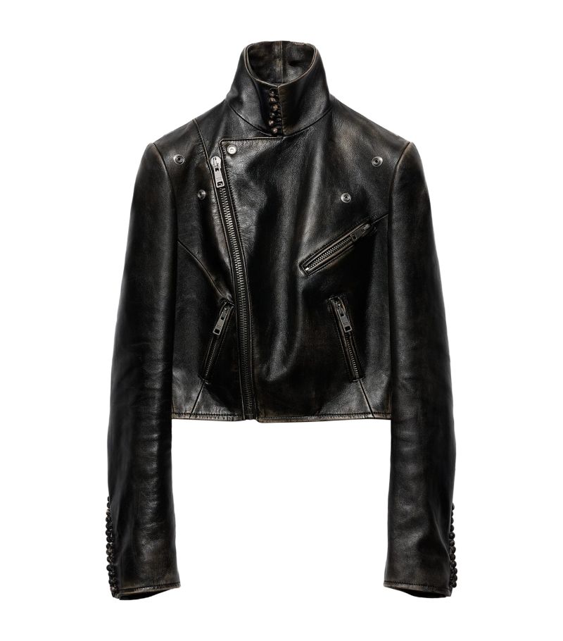 Prada Prada Leather Biker Jacket