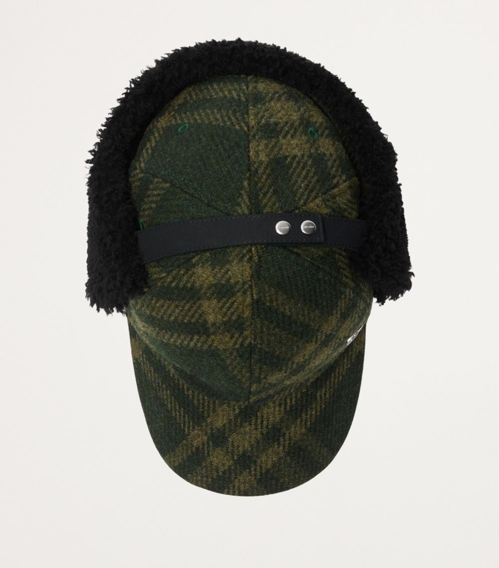 Burberry Burberry Corduroy And Shearling-Trim Trapper Cap